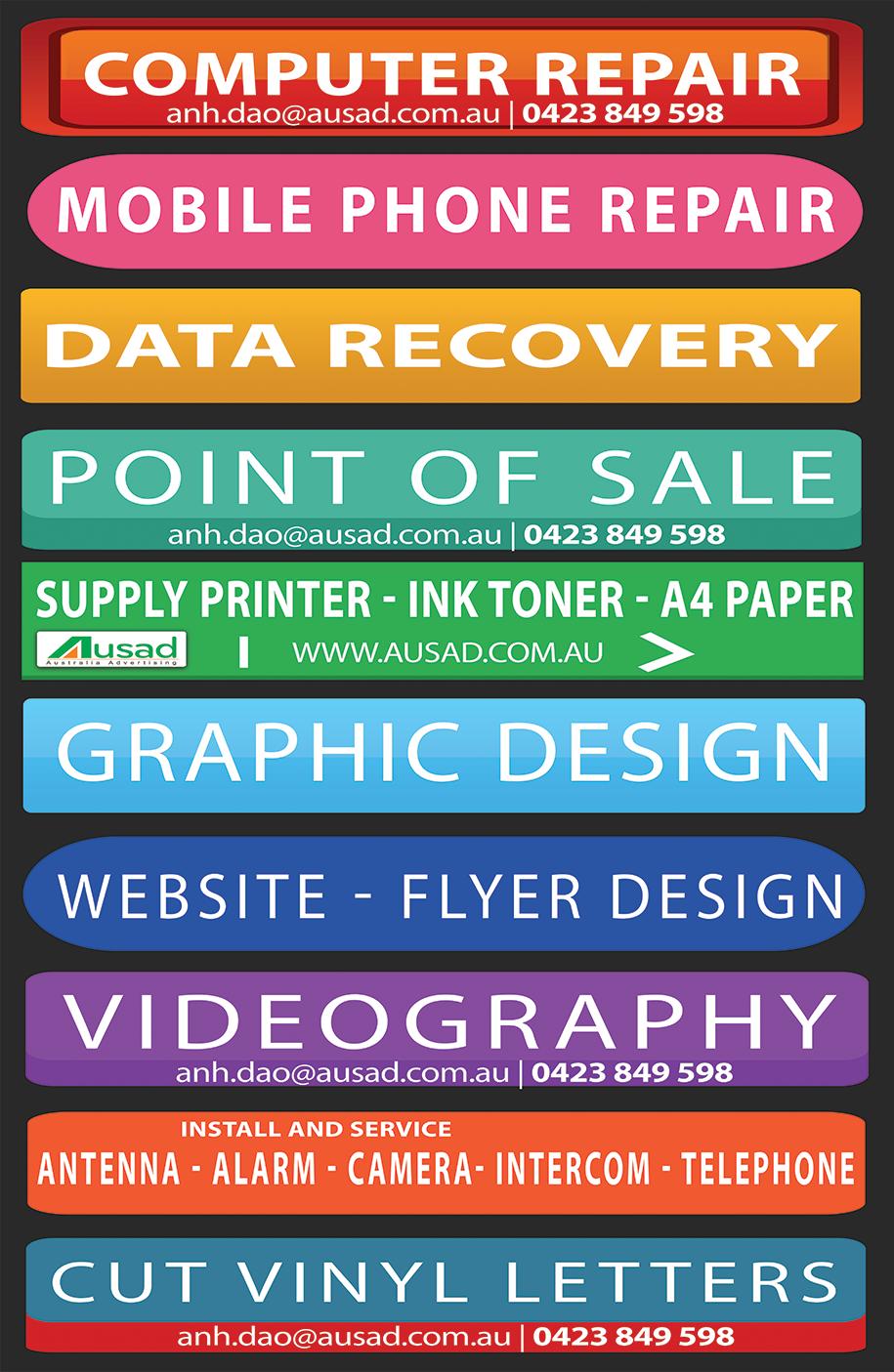 >www.aus61.com.au | Address : 31 Angelique Grove, Albanvale VIC 3021